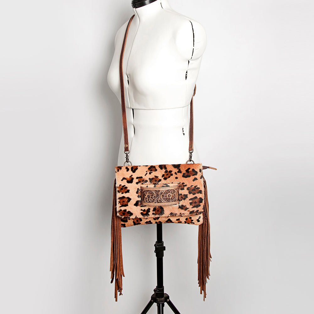American Darling Hand Tooled Hair-On Genuine Leather
