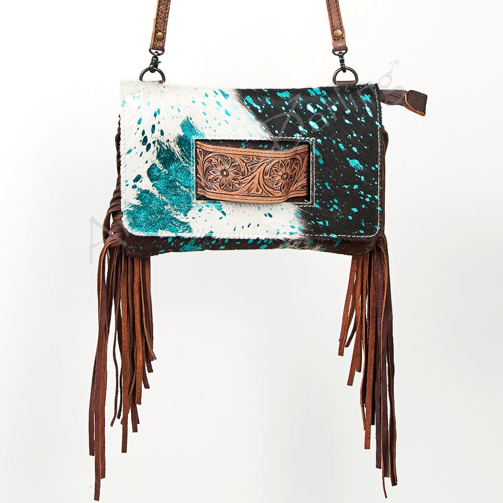 American Darling Hand Tooled Hair-On Genuine Leather