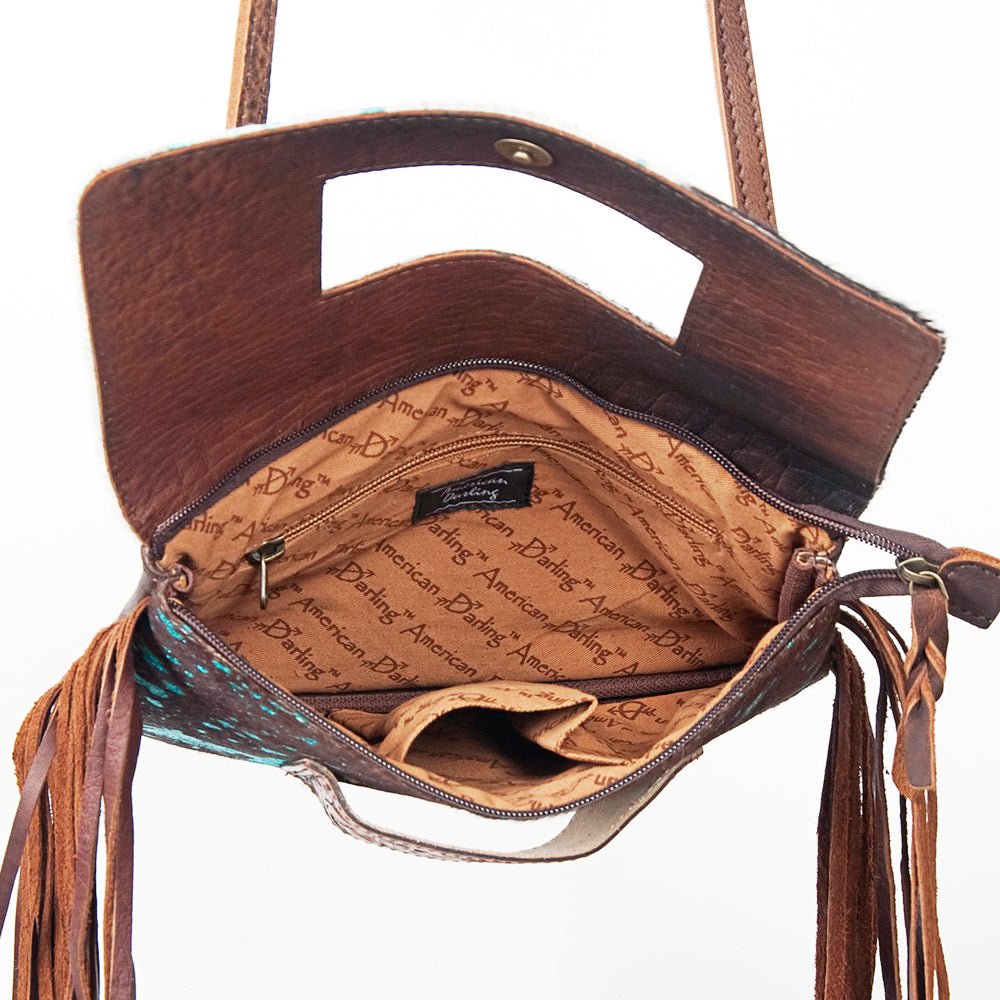 American Darling Hand Tooled Hair-On Genuine Leather
