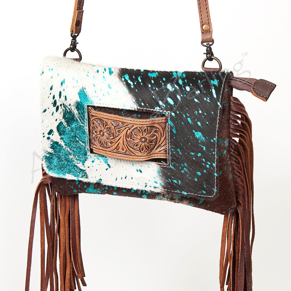American Darling Hand Tooled Hair-On Genuine Leather
