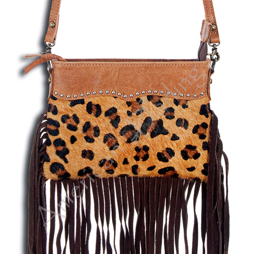 American Darling Small Crossbody Hand Tooled Hair-On Genuine Leather
