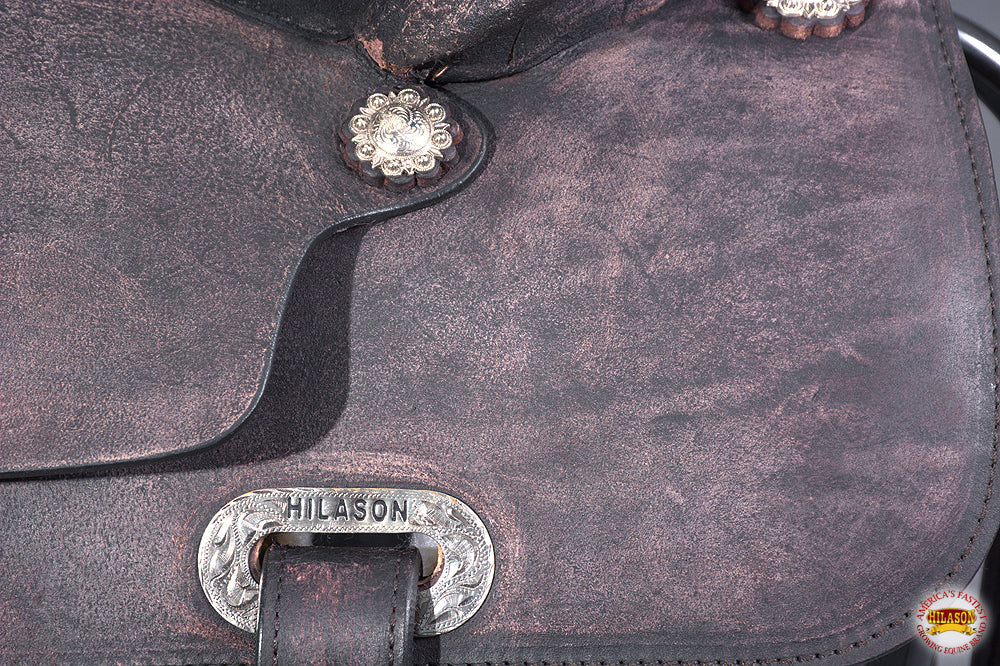 HILASON Western Horse American Leather Flex Tree Trail Saddle Dark Brown | for Horses