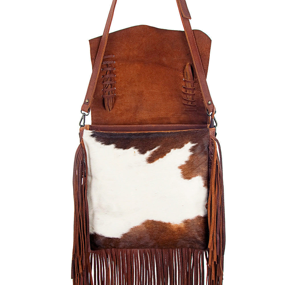 American Darling Hair-On Genuine Leather Messenger Bag