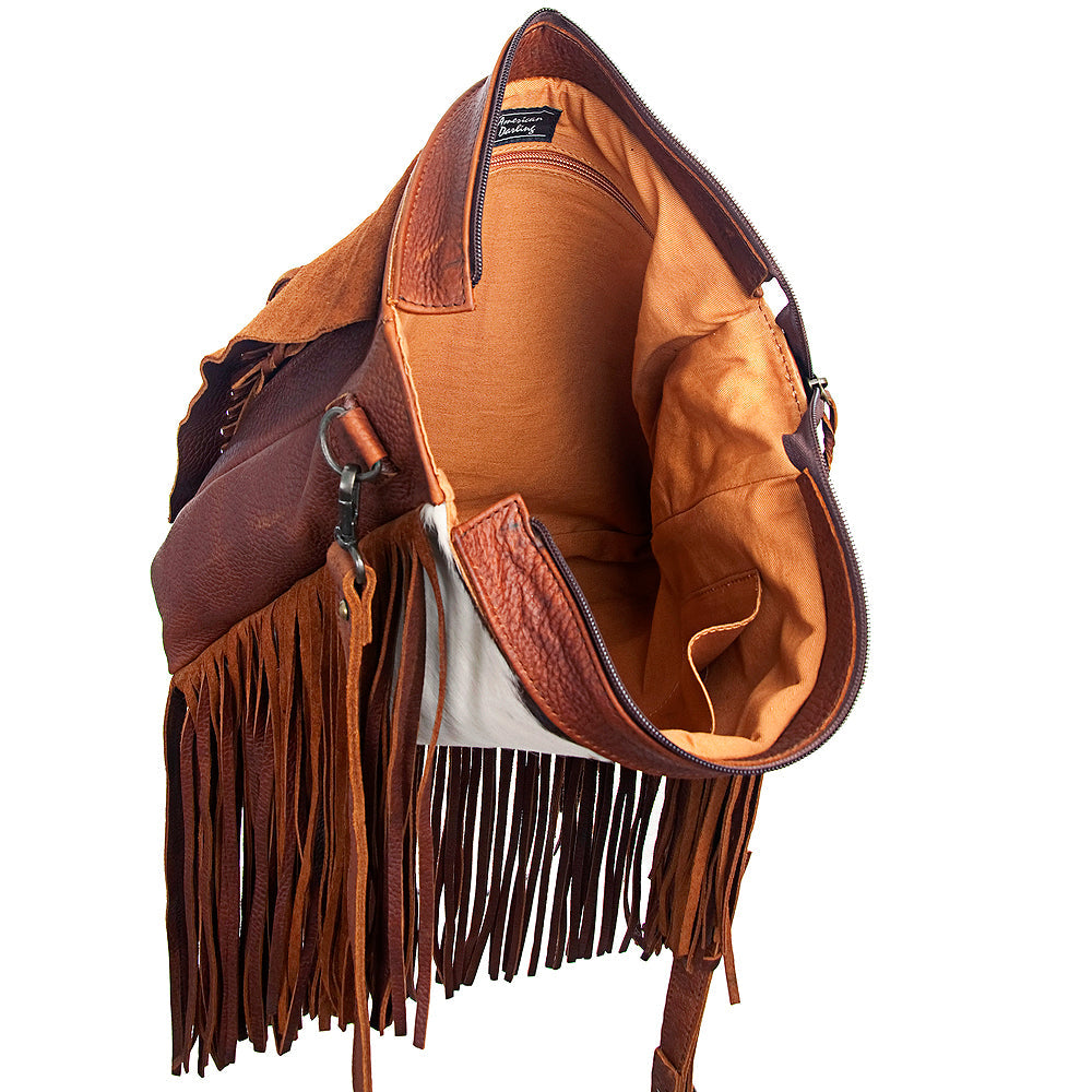 American Darling Hair-On Genuine Leather Messenger Bag