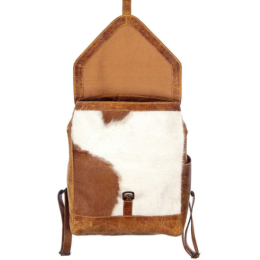 American Darling Hand-Tooled Hair-On Leather Backpack