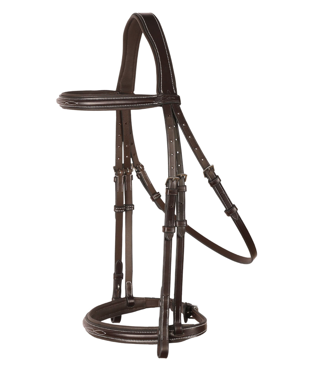 ExionPro 'Hercules' Thin Noseband Padded Hunter Bridle with Reins by Bridles & Reins