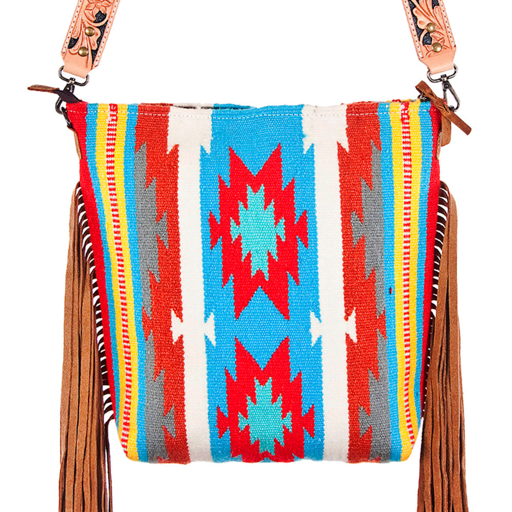 American Darling Saddle Blanket Genuine Leather Large Crossbody Bag