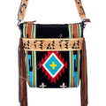 American Darling Hand-Tooled Saddle Blanket Leather Large Crossbody Bag