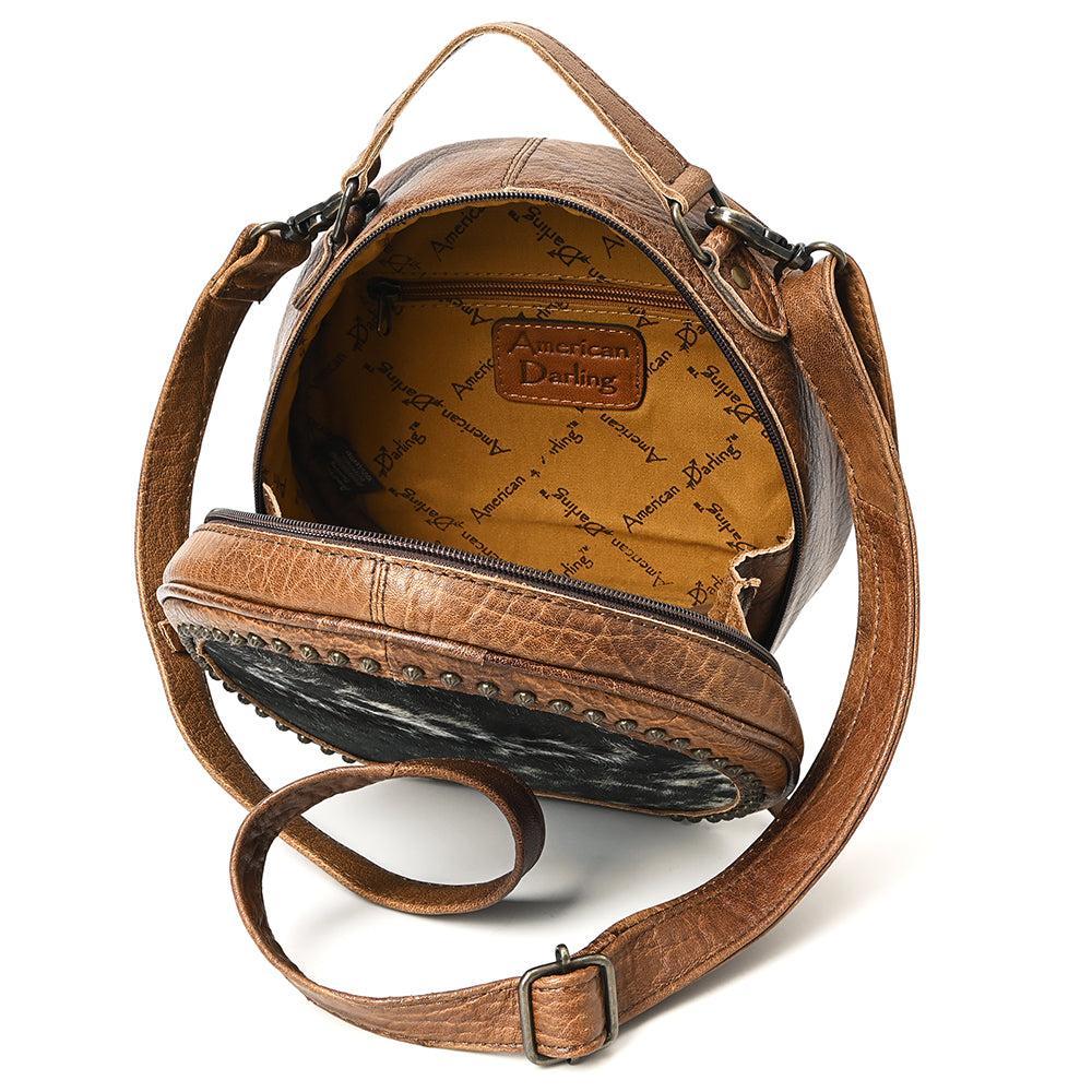 American Darling Hair-On Genuine Leather Canteen Bag