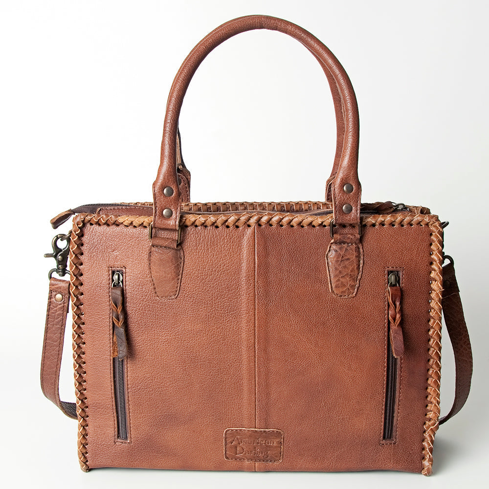 American Darling Briefcase Hair-On Genuine Leather