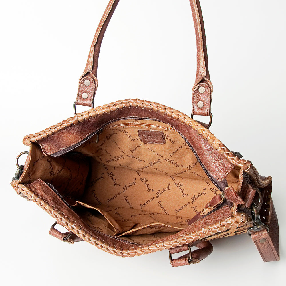 American Darling Briefcase Hair-On Genuine Leather