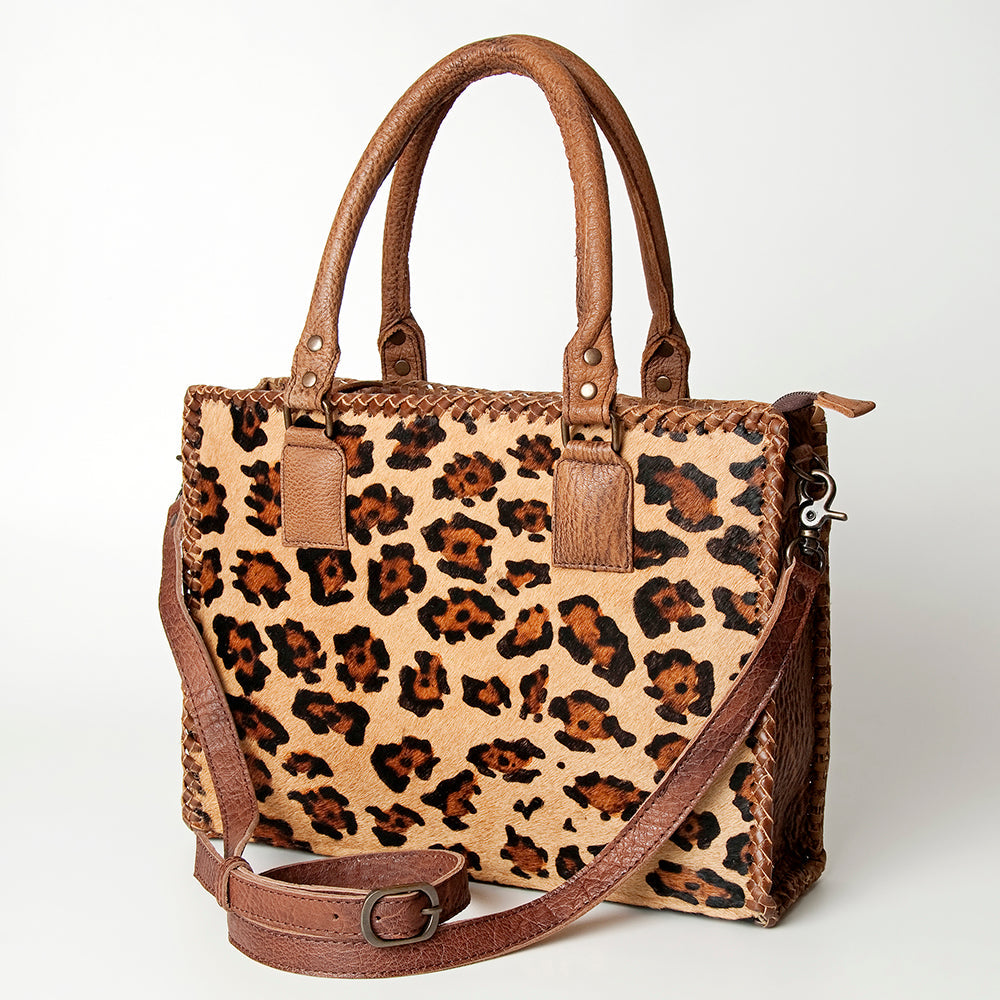 American Darling Briefcase Hair-On Genuine Leather