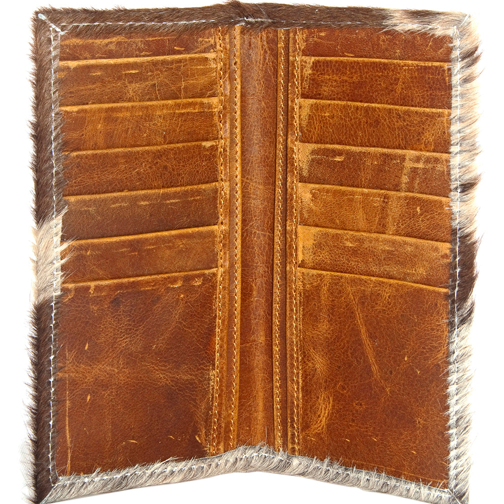 American Darling Hair-On Leather Western Wallet – Leopard & Cowhide Options