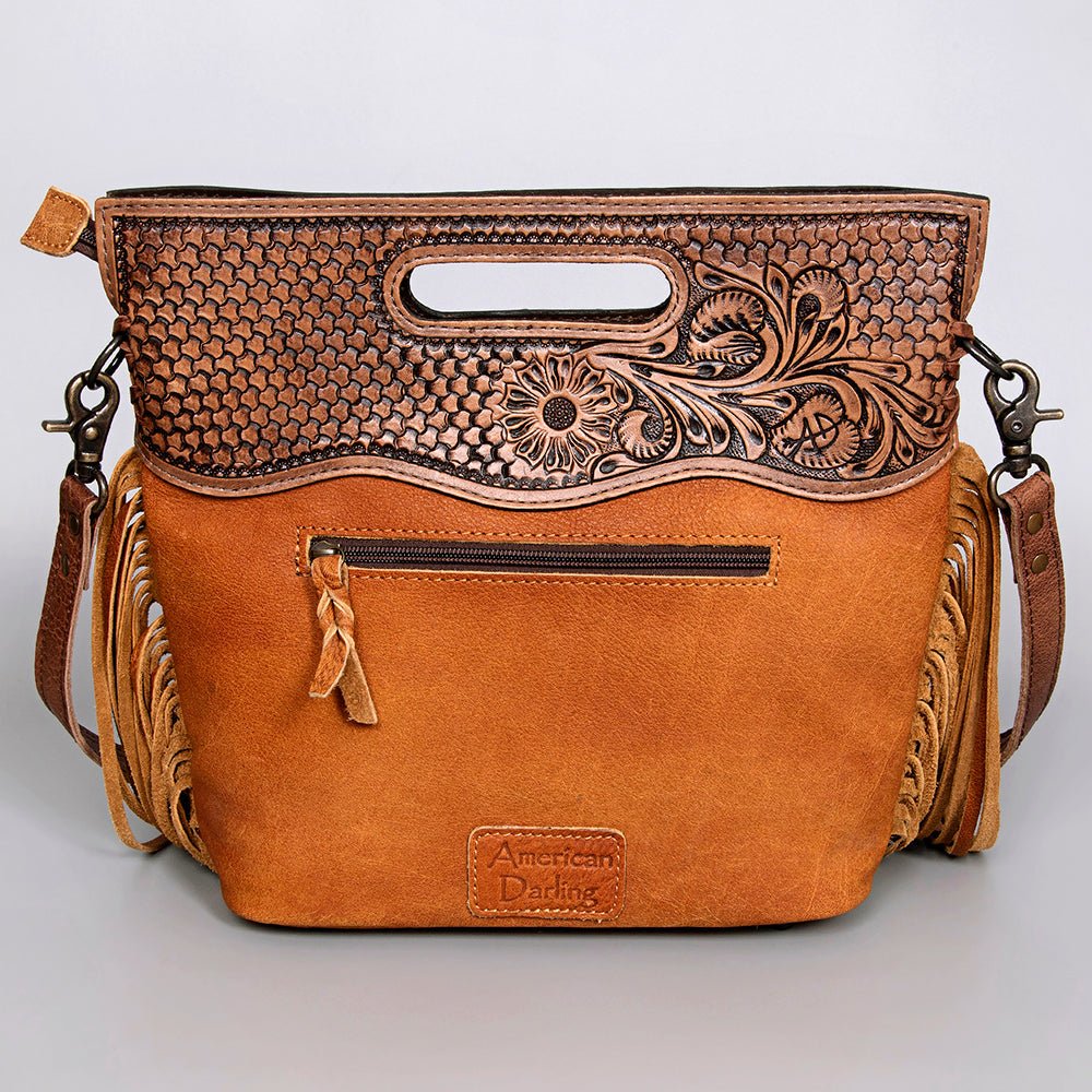 American Darling Clutch Hand Tooled Hair-On Genuine Leather