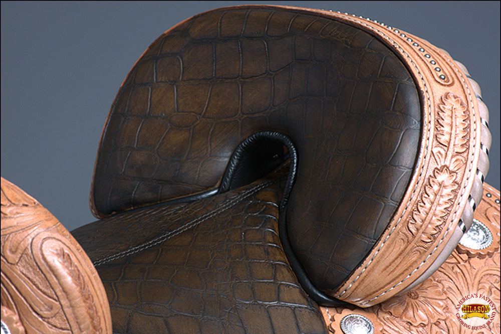 HILASON Western Horse Treeless Trail Barrel Racing American Leather Saddle| Saddle | for Horses