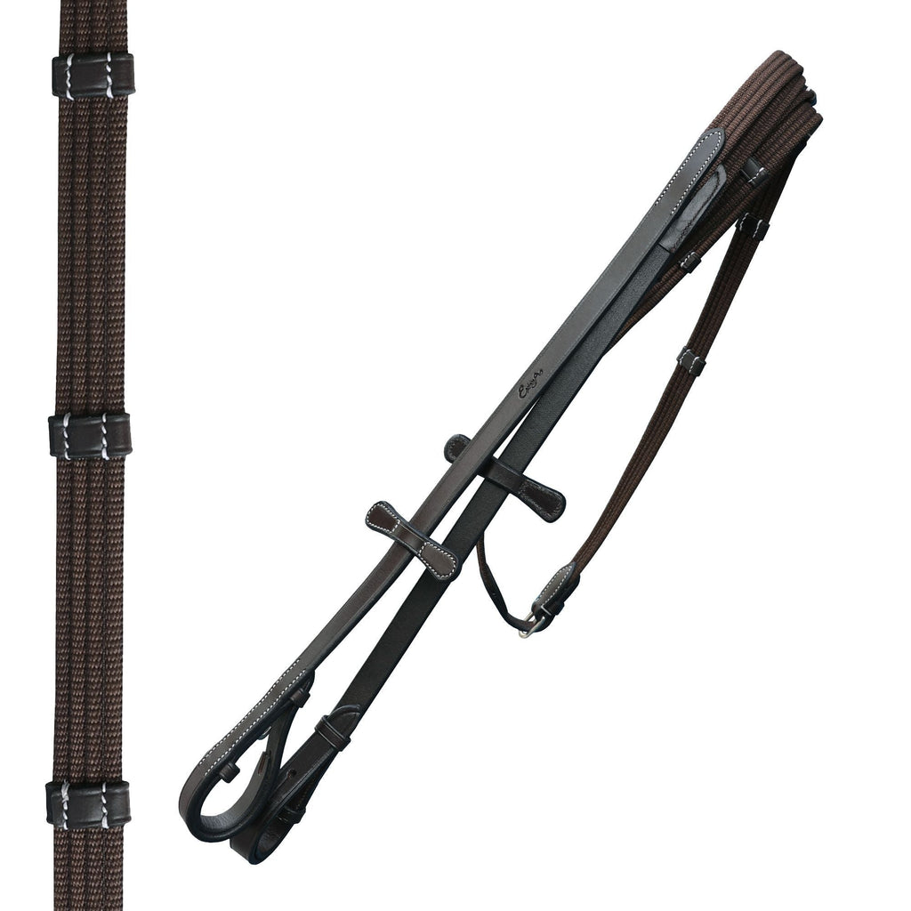 ExionPro Dressage Bridle: Mono Crown, Raised Browband, Anatomical Noseband, Detachable Flash & Web Reins by Bridles &...