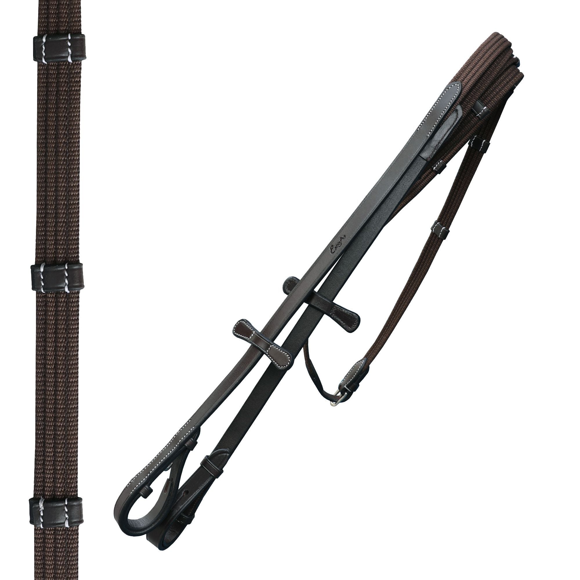 ExionPro Dressage Bridle: Mono Crown, Raised Browband, Anatomical Noseband, Detachable Flash & Web Reins by Bridles &...