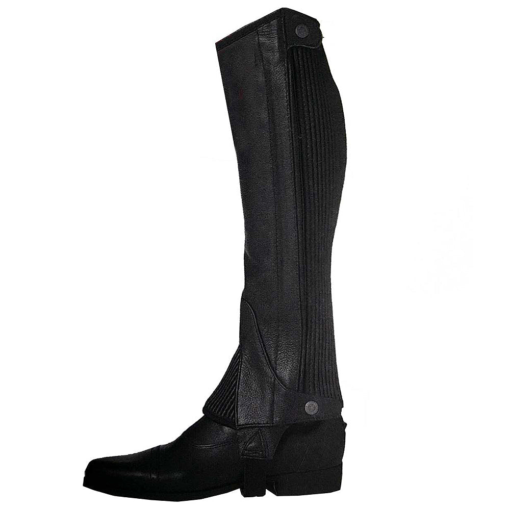 Tall B Ovation Child Half Chaps Pro Top Grain Black