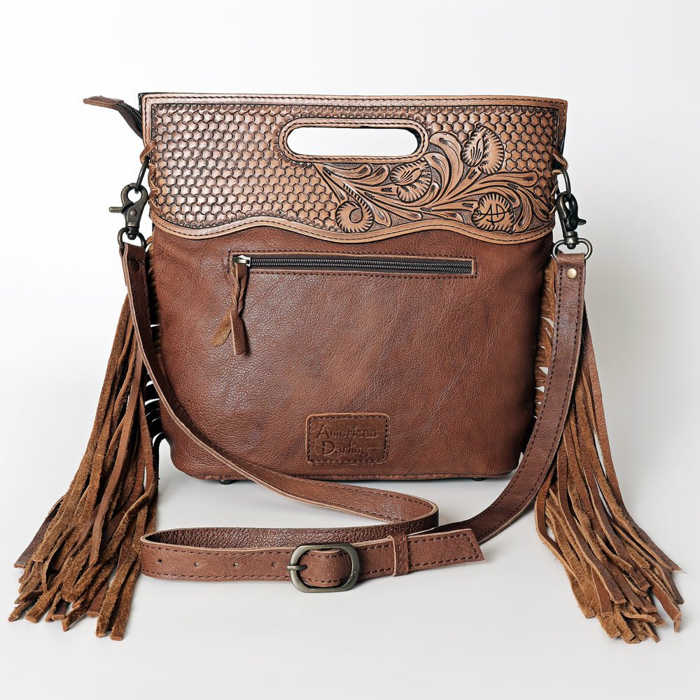 American Darling Clutch Hand Tooled Hair-On Genuine Leather