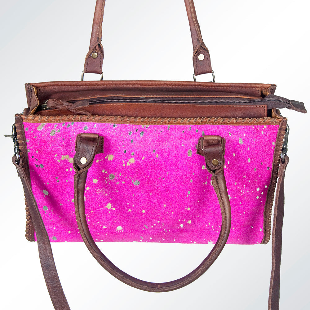 American Darling Briefcase Hair-On Genuine Leather