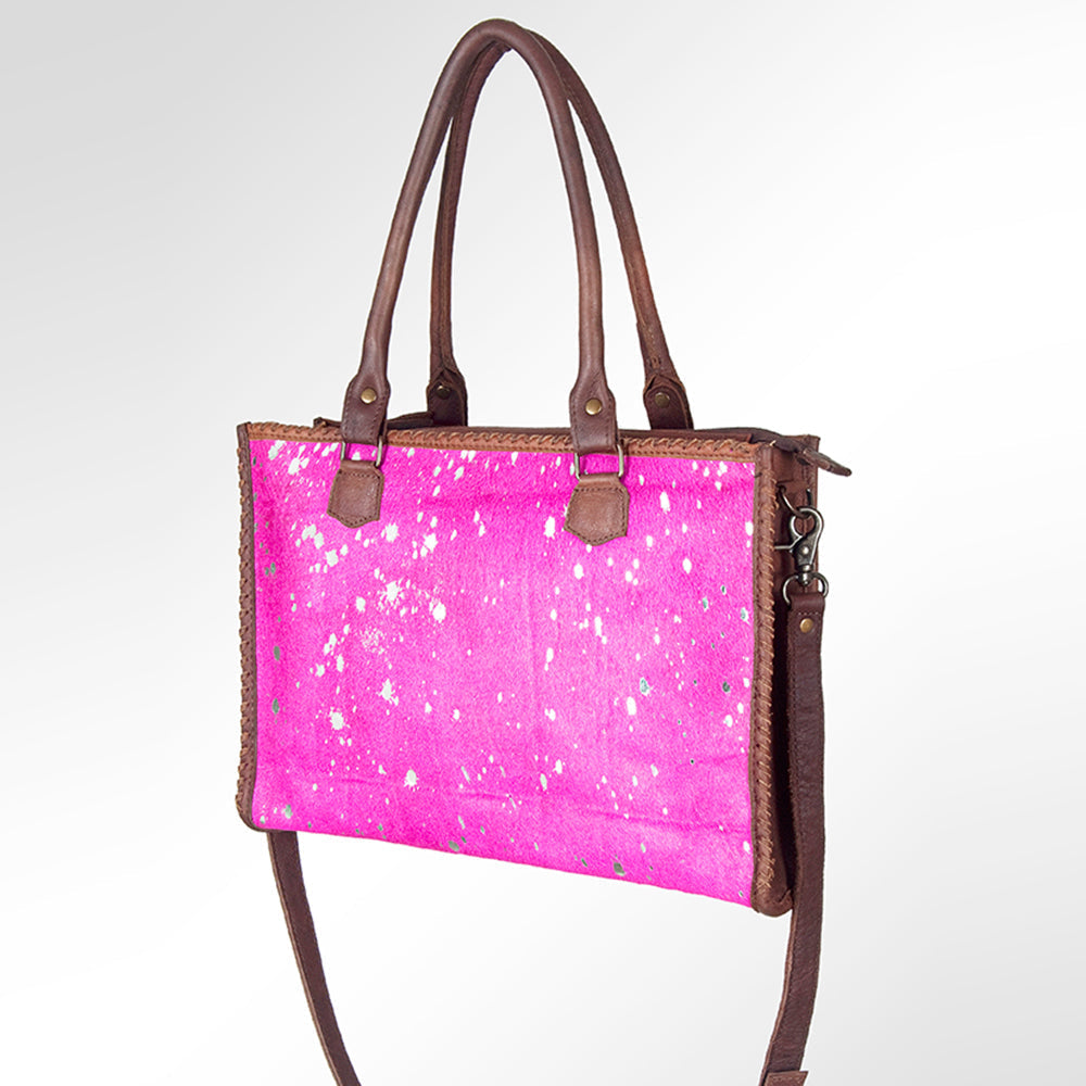 American Darling Briefcase Hair-On Genuine Leather