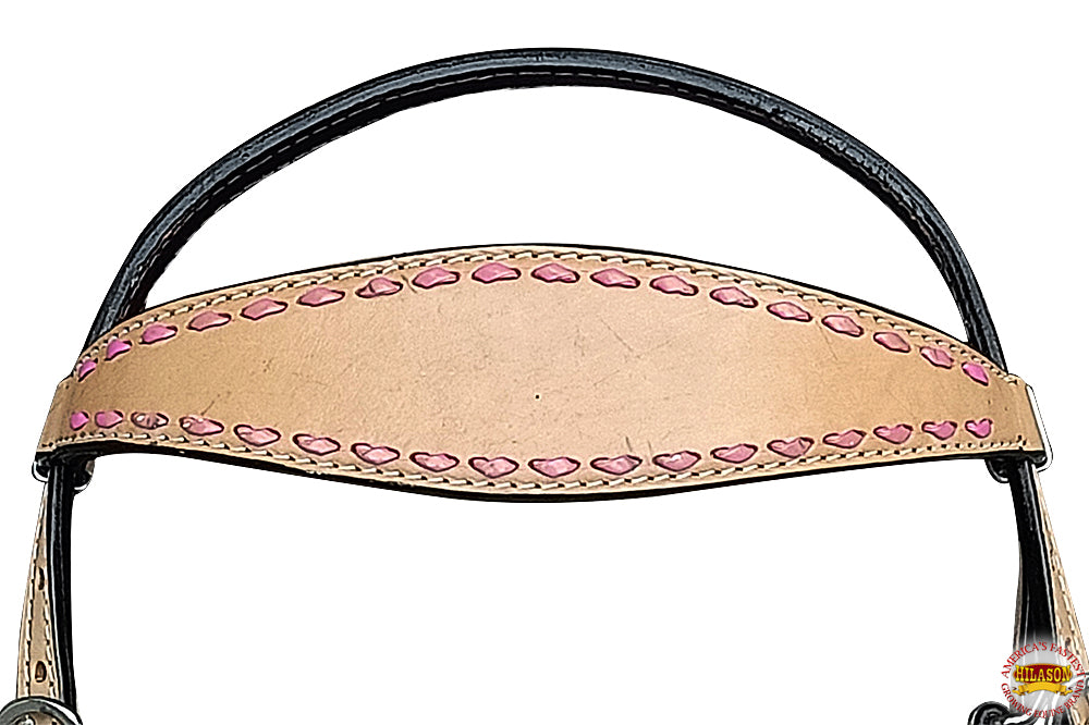 Western Horse Bridle Headstall Tack Tan American Leather Hilason