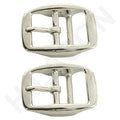 3/4 In Die Cast Double Bar Buckle Nickel Plt. By Hilason – Hilason