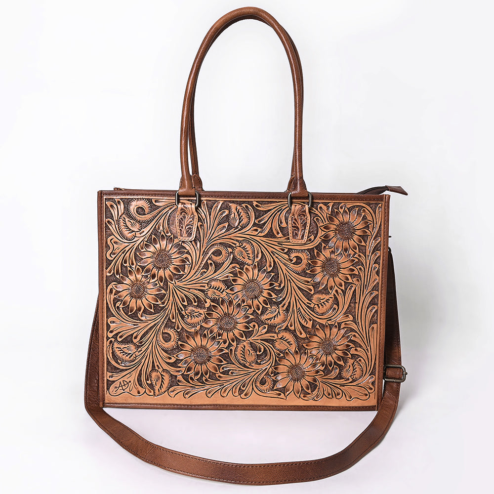 American Darling Hand-Tooled Genuine Leather Tote