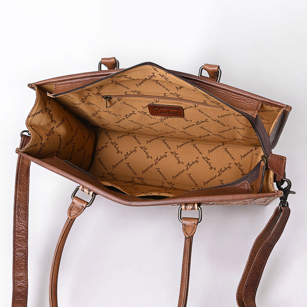American Darling Hand-Tooled Genuine Leather Tote