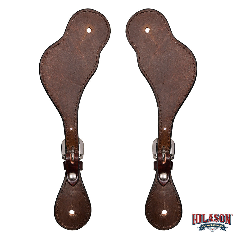 HILASON Hand-Tooled Leather Spur Straps for Men & Women – Western Design, Adjustable Fit