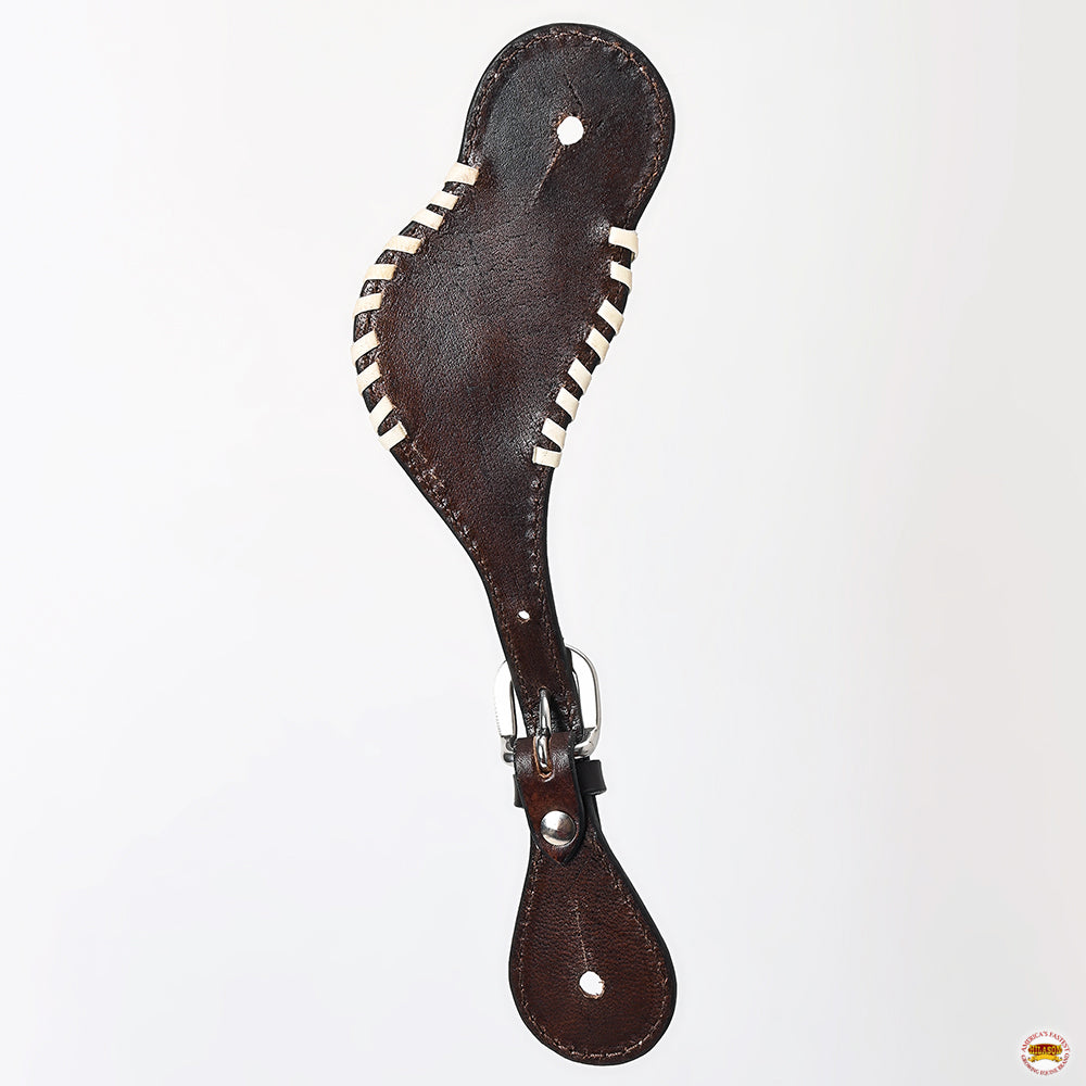 HILASON Hand-Tooled Leather Spur Straps for Men & Women – Western Design, Adjustable Fit