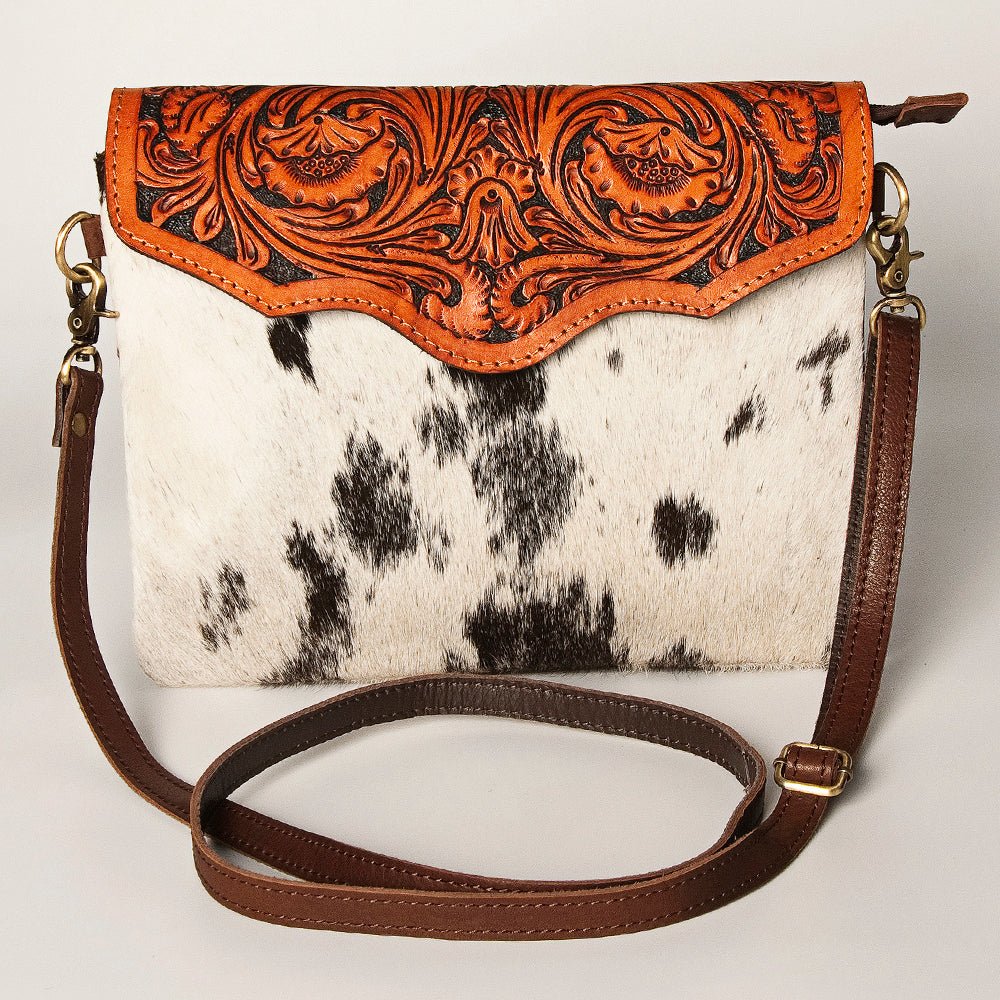 American Darling Envelope Hand Tooled Hair-On Genuine Leather