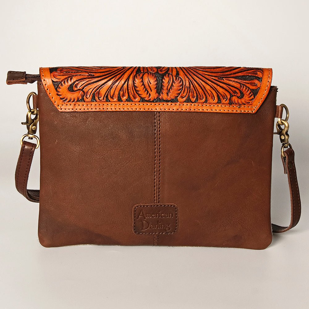 American Darling Envelope Hand Tooled Hair-On Genuine Leather