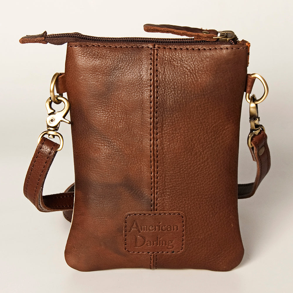American Darling Hand Tooled Hair-On Genuine Leather