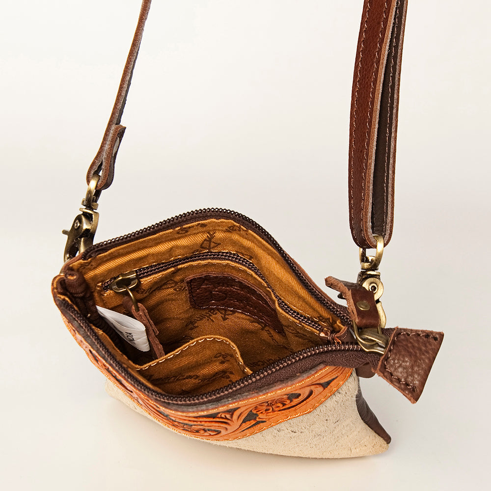 American Darling Hand Tooled Hair-On Genuine Leather
