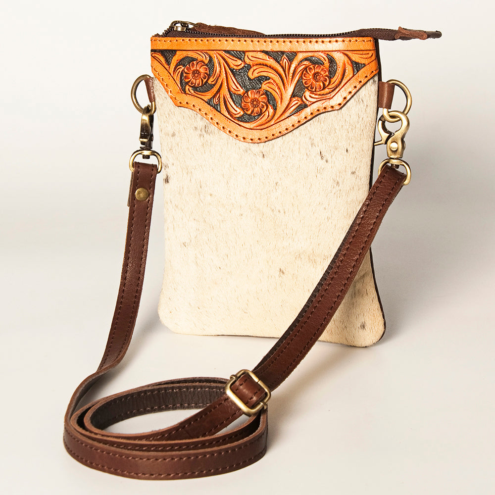 American Darling Hand Tooled Hair-On Genuine Leather