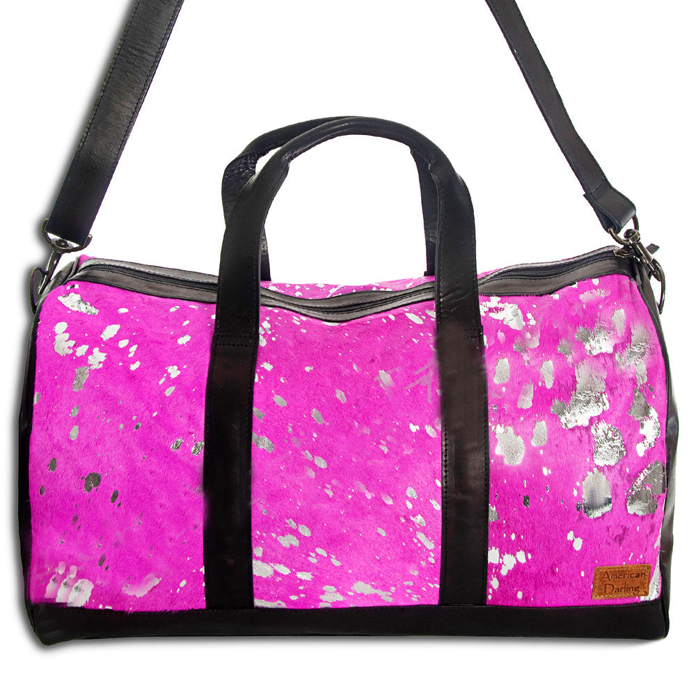 American Darling Women's Duffel Bag Western Hair On Genuine Leather Handbag and Ladies Purse