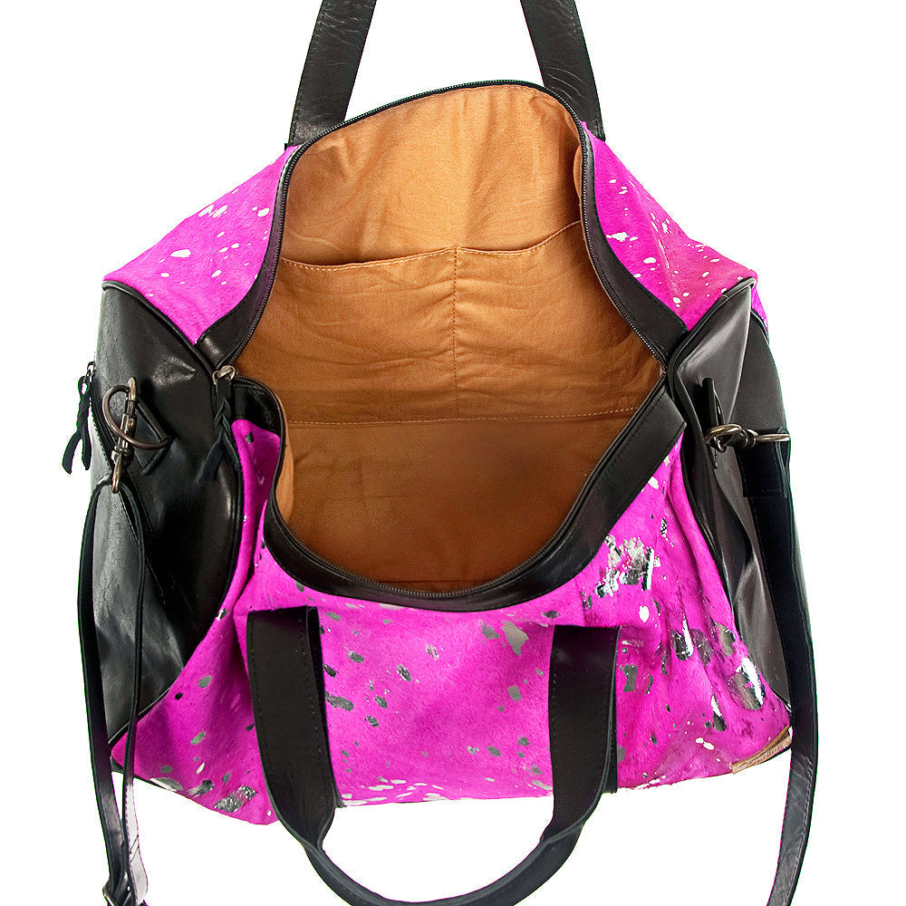 American Darling Women's Duffel Bag Western Hair On Genuine Leather Handbag and Ladies Purse