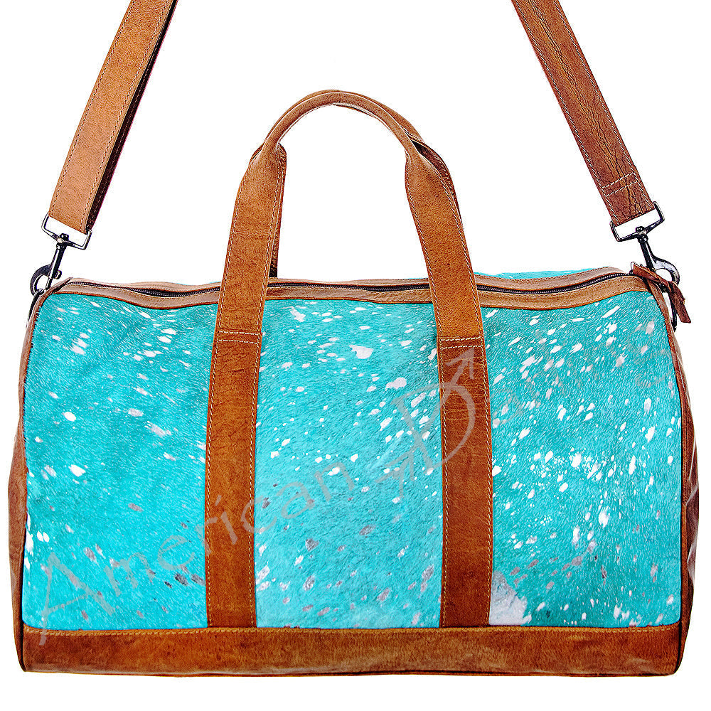 American Darling Women's Duffel Bag Western Hair On Genuine Leather Handbag and Ladies Purse