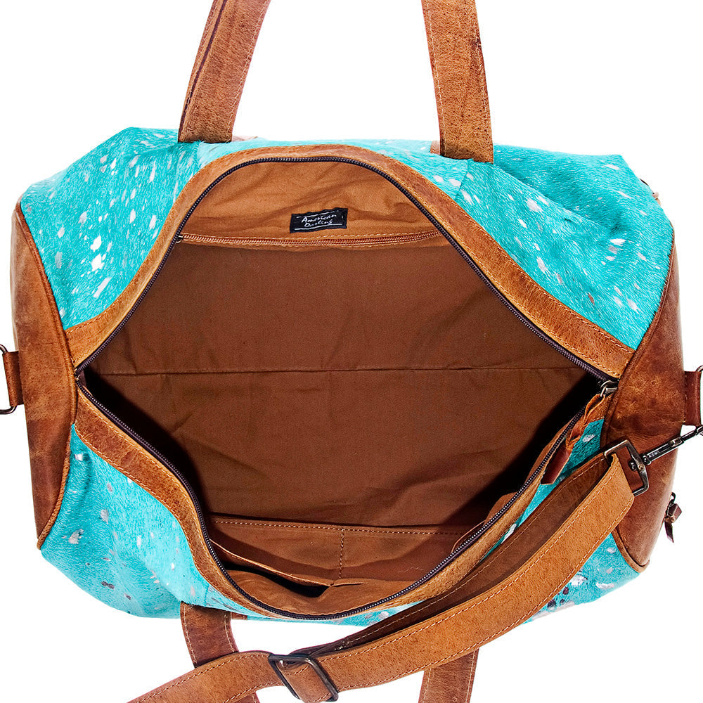 American Darling Women's Duffel Bag Western Hair On Genuine Leather Handbag and Ladies Purse