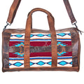American Darling Duffel Bag, Hair-On Cowhide and Genuine Leather, Large Western Travel Tote, Vegetable-Tanned Full Grain Leather