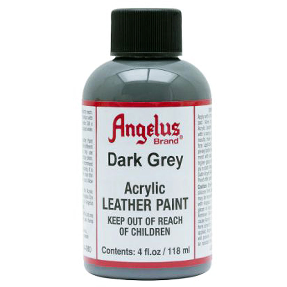 Angelus Acrylic Leather Paint Shoe Boots Bags Dark Grey 4 Oz.