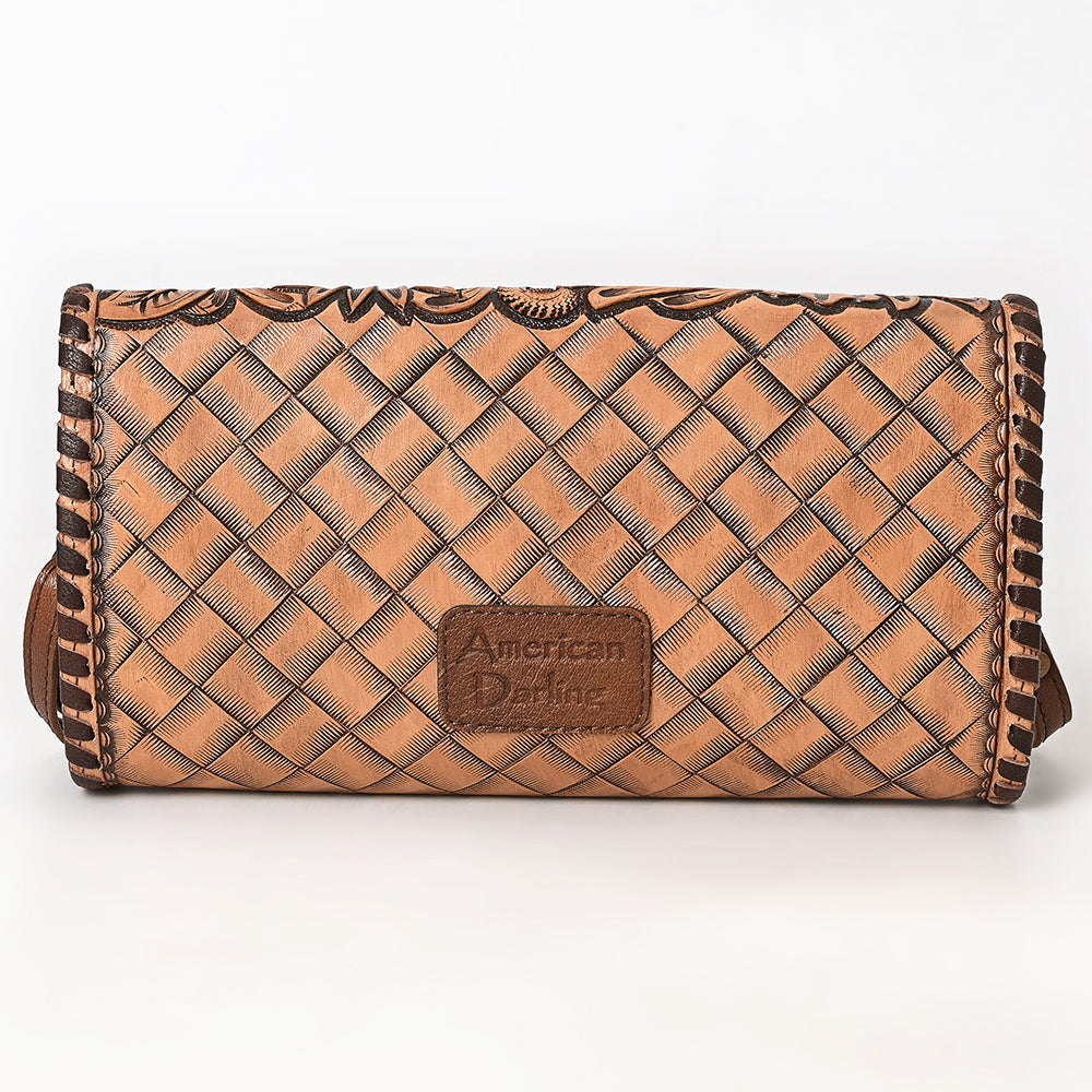 American Darling Hand-Tooled Genuine Leather Envelope Bag