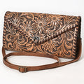 American Darling Hand-Tooled Genuine Leather Envelope Bag