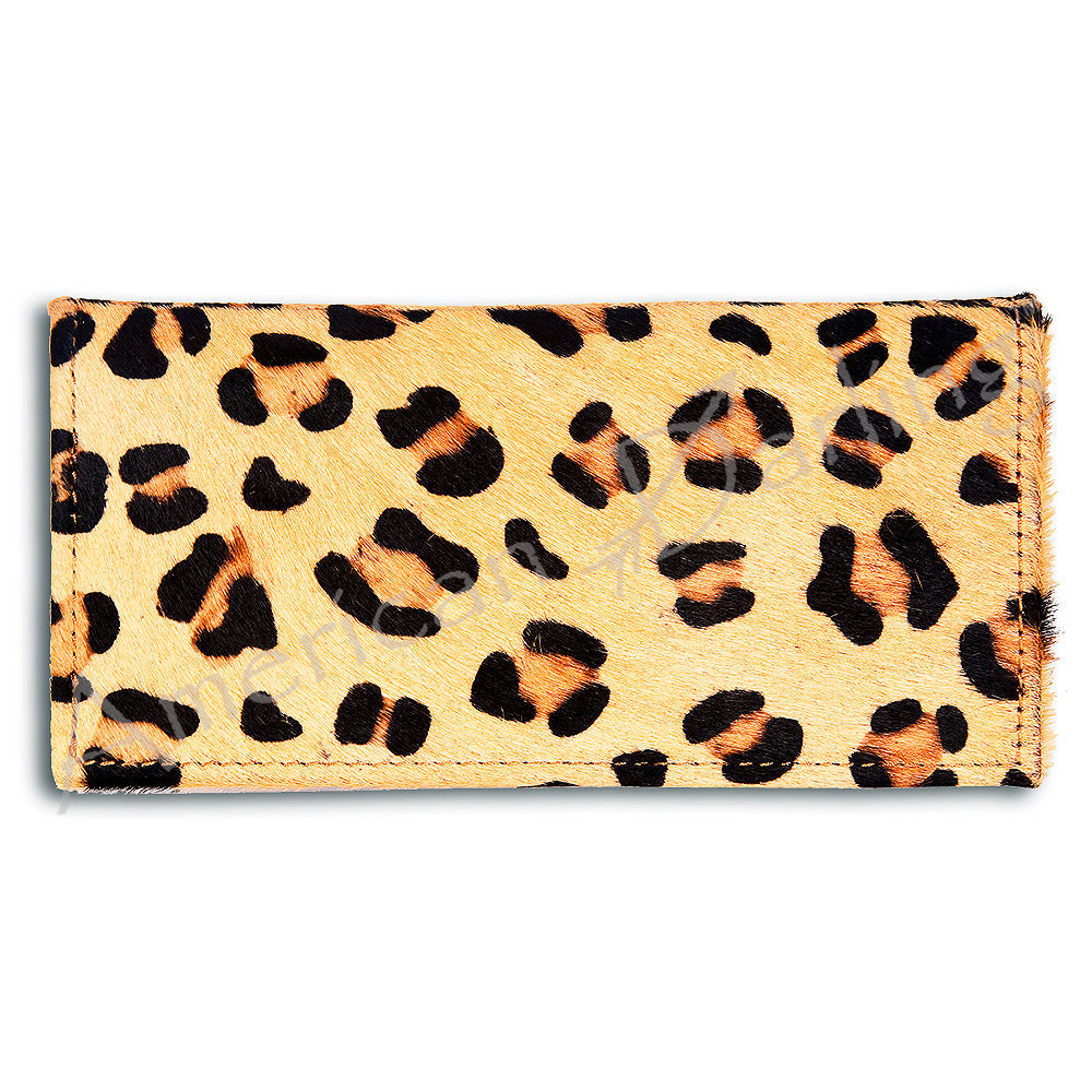 American Darling Hair-On Leather Western Wallet – Leopard & Cowhide Options