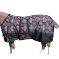 Hilason 600D Winter Waterproof Horse Turnout Blanket Belly Wrap Black Aztec