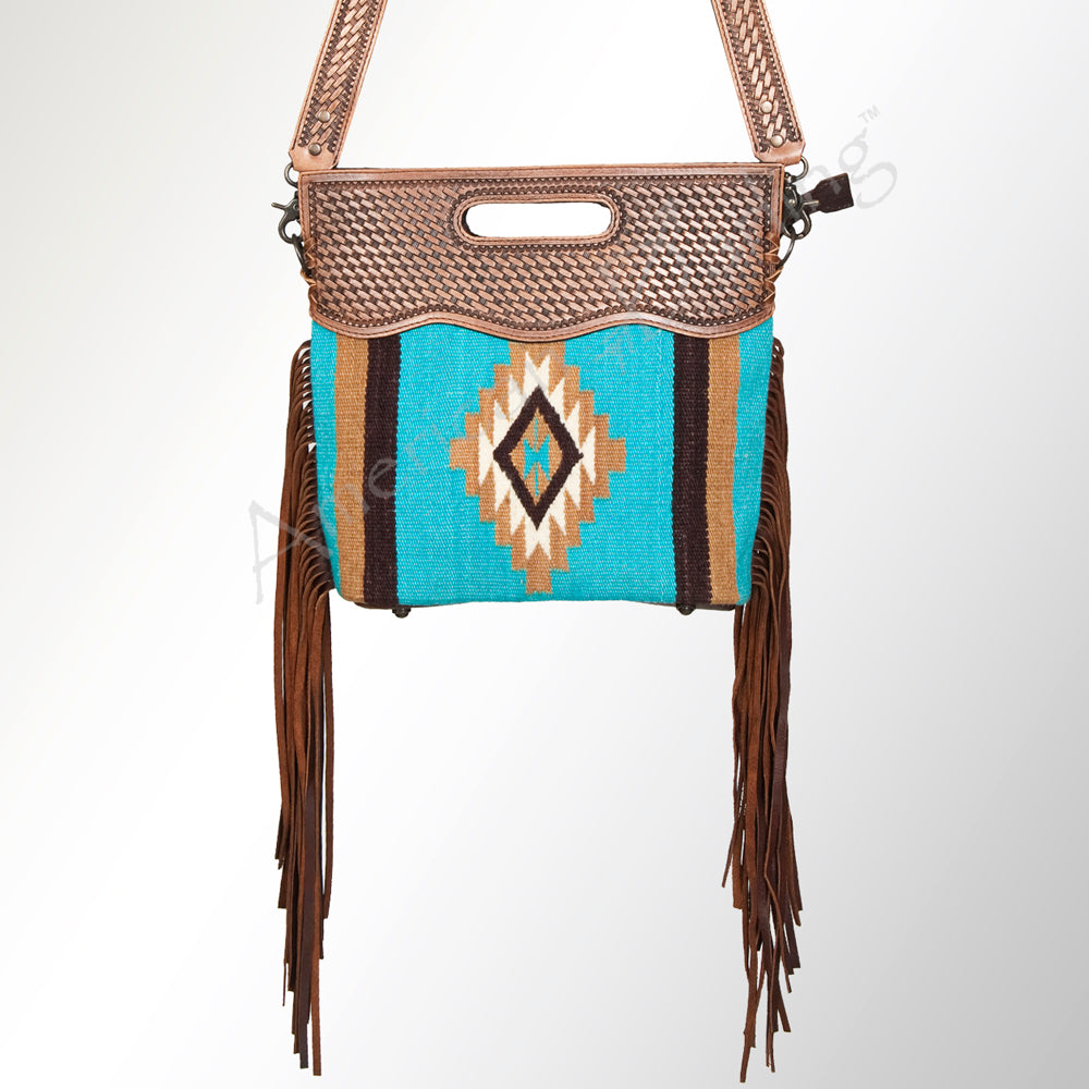 American Darling Saddle Blanket Leather Tote