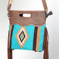 American Darling Saddle Blanket Leather Tote