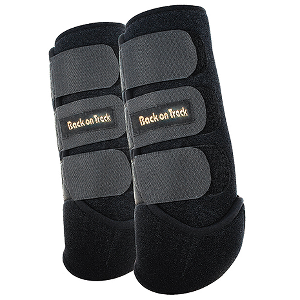 Small Back On Track Exercise Boots - Front (Pair) Black