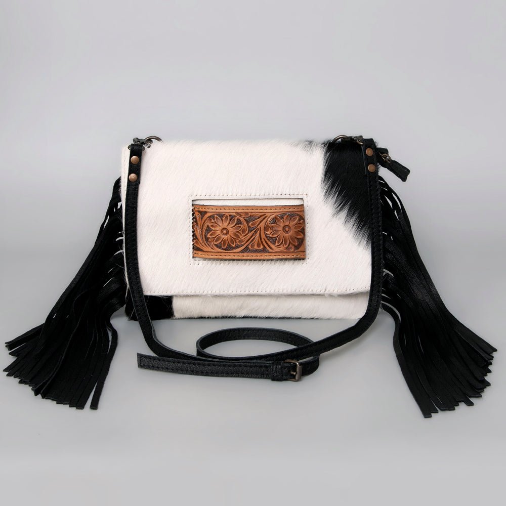 American Darling Hand Tooled Hair-On Genuine Leather